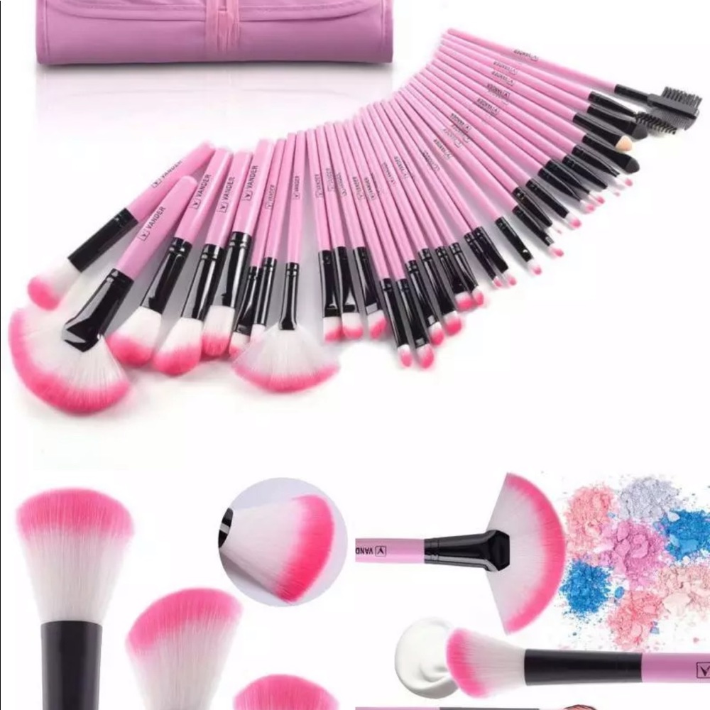 32 Piece Set Glamour Makeup Brush Traveling Kit
